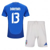 Italien Matteo Darmian #13 Hemmadräkt Barn EM 2024 Kortärmad (+ Korta byxor)